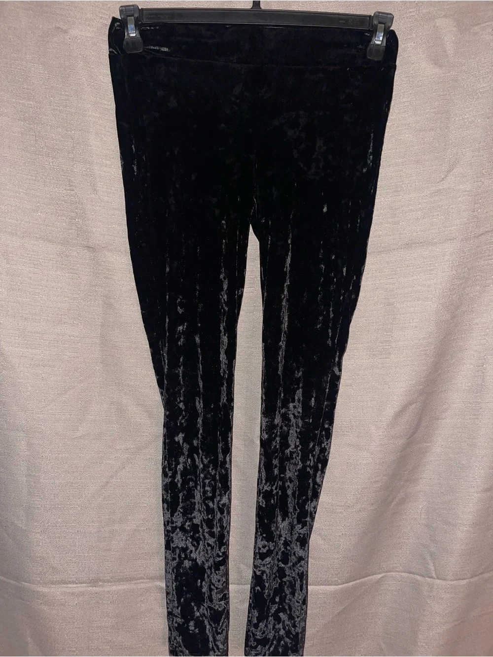 Michael Kors Black Crushed Velvet Leggings